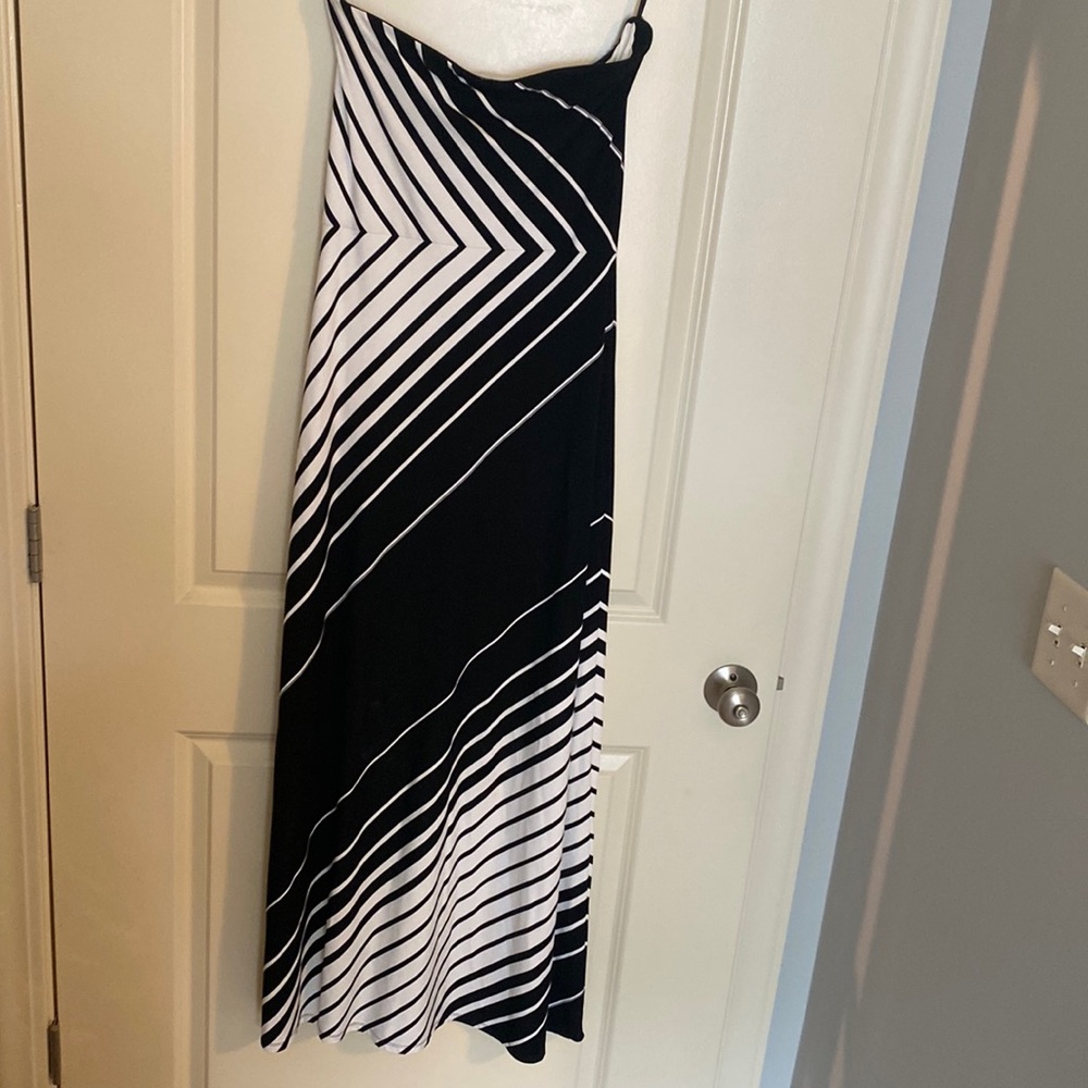 White House Black Market Long Cotton Strapless Dress. Sz Small